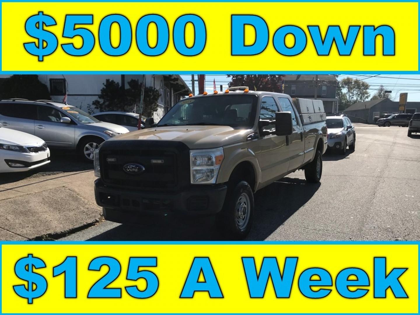 2015 Tan /Gray Ford F-350 SD King Ranch Crew Cab 4WD (1FT8W3B65FE) with an 6.2L V8 OHV 16V engine, 6-Speed Automatic transmission, located at 577 Chester Pike, Prospect Park, PA, 19076, (610) 237-1015, 39.886154, -75.302338 - Photo#0